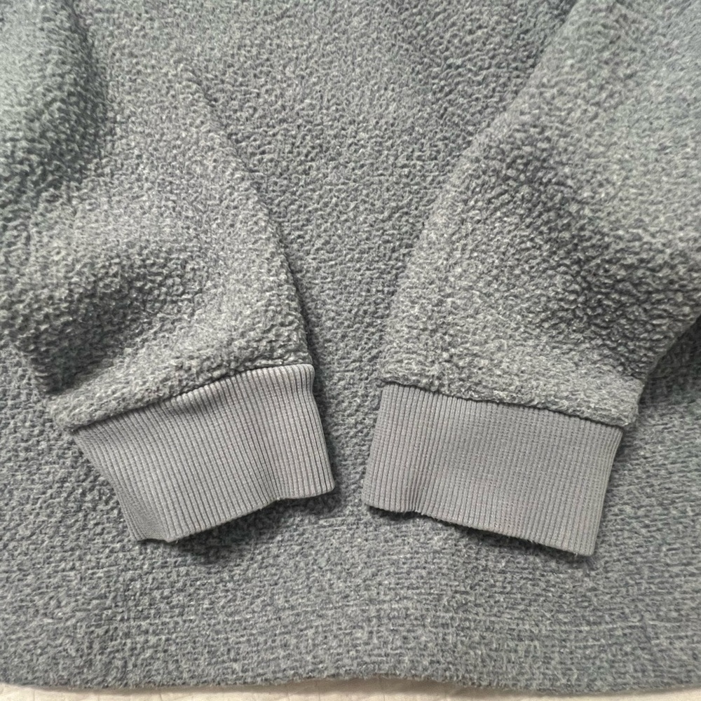 Everlane ReNew Fleece Half-Zip Pullover Blue Gray Sweatshirt Women’s L - Picture 5 of 6